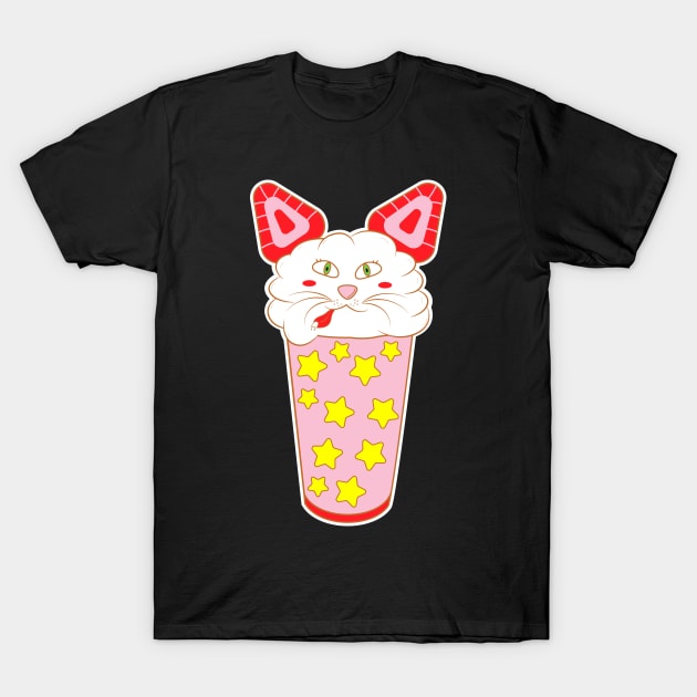 Milkshake cat T-Shirt by Coowo22